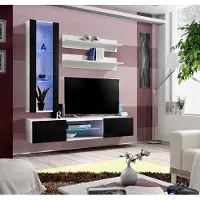 Xl Moebel Gmbh Wohnwand Wandregale Garnitur TV-Ständer Vitrine Wohnzimmer Holz Möbel Weiß Luxus