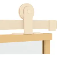 vidaXL Schiebetür Golden 76x205 cm ESG-Klarglas und Aluminium