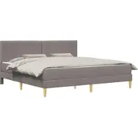 vidaXL Bettrahmen Taupe 180 x 200 cm Polyester