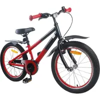 vidaXL Kinderfahrrad 22 Zoll für 7-12 Jahre alt Rot und Schwarz