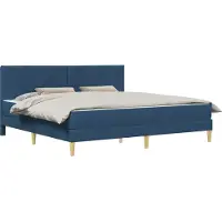 vidaXL Bettrahmen Blau 180 x 200 cm Polyester