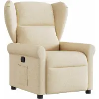 vidaXL Relaxsessel Creme Stoff