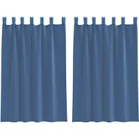 vidaXL Voile Vorhänge mit Schlaufen 2 Stk. Königsblau 140x175 cm