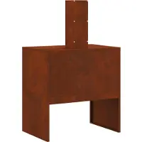 vidaXL Feuerstelle Rostig 60 x 40 x 96 cm Wetterfeststahl