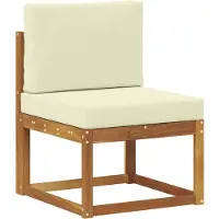 vidaXL Outdoor-Sofagarnitur mit Kissen 5 pcs Natur und Creme
