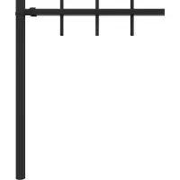 vidaXL Spießzaun ASTEN 200 x 110 cm Pulverbeschichteter Stahl Schwarz