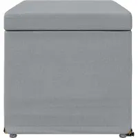 vidaXL Hocker Hellgrau 81 x 41 x 40 cm Stoff und Pressholz
