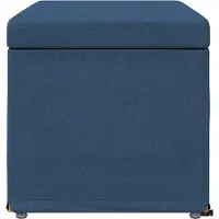 vidaXL Hocker Blau 81 x 41 x 40 cm Stoff und Pressholz