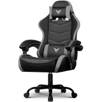 GTPLAYER Gaming Stuhl Bürostuhl Ergonomischer, Gaming Chair mit verstellbare Kopfstütze und Lendenwirbelstütze, Gaming Sessel, Grau
