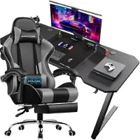 GTPLAYER GTPALYER Gamingtisch Gaming Tisch + Gaming Stuhl- Set, Computertisch Stuhl Set für Gaming nur Gaming Tisch und Gaming Stuhl