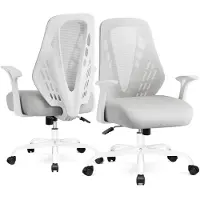 GTPLAYER COMHOMA Ergonomischer Bürostuhl Schreibtischstuhl Gamingstuhl, mit Armlehnen, atmungsaktives Mesh, V-förmige Rückenlehne, verstellbar, Wippfunktion
