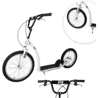 ACRA Roller Joy Aven, 20/16 Zoll Luftreifen, V-Bremse, 98 cm Lenker, weiß, bis 100 kg Tragkraft