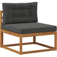 vidaXL Outdoor-Sofagarnitur mit Kissen 4 pcs Natur und Anthrazit