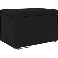 vidaXL Hocker Schwarz 61 x 41 x 40 cm Stoff und Pressholz