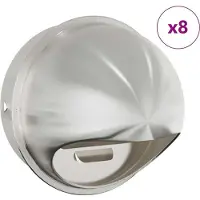 vidaXL Lüftungsgitter 8 stk. Silber 200 mm Edelstahl