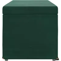 vidaXL Hocker Dunkelgrün 101 x 41 x 40 cm Samt und Engineering Holz