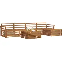 vidaXL Outdoor-Sofagarnitur 6 stk. Natur Massivholz Akazie