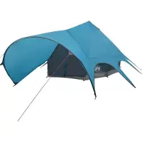 vidaXL Teepee Zelt für 7 Personen 7 Personen Blau und Grau