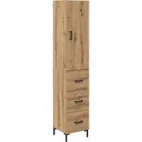 vidaXL Highboard Artisan-Eiche 34,5 x 34 x 180 cm Holzwerkstoff