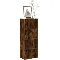 vidaXL Bücherregal Räuchereiche 40x24x102 cm Holzwerkstoff Bücherschrank