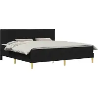 vidaXL Bettrahmen Schwarz 180 x 200 cm Polyester