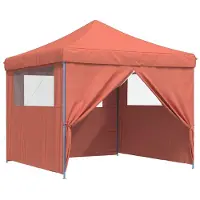 vidaXL Party-Zelt 292 x 292 x 315 cm Terrakotta Oxford-Stoff
