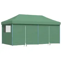 vidaXL Partyzelt 292 x 580 x 315 cm Grün Oxford-Stoff