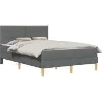 vidaXL Bettrahmen Dunkelgrau 160 x 200 cm Polyester