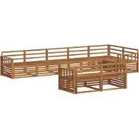 vidaXL Outdoor-Sofagarnitur 8 Stk. Natur Massivholz Akazie