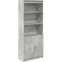 vidaXL Highboard Betongrau 70x35x180 cm Holzwerkstoff