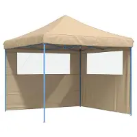 vidaXL Party-Zelt Beige 292 x 292 x 315 cm Oxford-Stoff