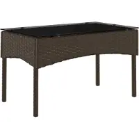 vidaXL Gartensofa-set 2 stk. Braun und Rot Poly-Rattan