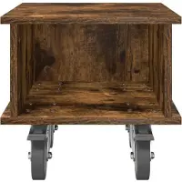 vidaXL TV-Ständer 37 x 35 x 35 cm Geräucherte Eiche Holzwerkstoff