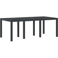 vidaXL Gartentisch Anthrazit 200 x 100 x 73 cm Poly-Rattan