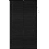 vidaXL Venetianer Jalousie Schwarz 213 x 110 cm PVC
