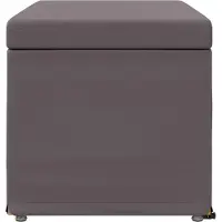 vidaXL Hocker Grau 81 x 41 x 40 cm Kunstleder und Engineering Holz