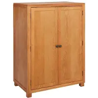 vidaXL Kleiderschrank Braun 80 x 50 x 115 cm Massives Eichenholz