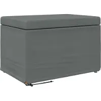 vidaXL Hocker Dunkelgrau 61 x 41 x 40 cm Stoff und Pressholz