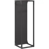vidaXL Brennholzregal Schwarz 25x25x80 cm Kaltgewalzter Stahl