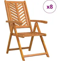 vidaXL Gartenstuhl 8 Stk. Braun Massivholz Akazie