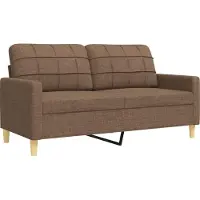 vidaXL 3-tlg. Sofagarnitur Braun Stoff