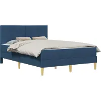 vidaXL Bettrahmen Blau 120 x 200 cm Polyester