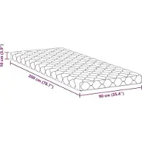 vidaXL Matratze Weiß 90 x 200 cm Jacquard-Stoff