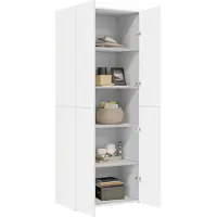 vidaXL Highboard Weiß 70x42,5x185 cm Holzwerkstoff