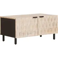 vidaXL Couchtisch Weiß 80 x 50 x 40 cm Massivholz Mango