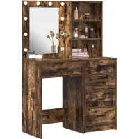 vidaXL Schminktisch 2 stk. Braun 50 x 41 x 135 cm Holzwerkstoff