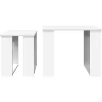vidaXL Kaffeetisch Set 2 stk. Weiß 50 x 52 x 42 cm Holzwerkstoff