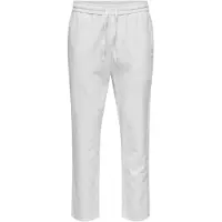 Only & Sons Schlupfhose "ONSLINUS CROP 0007 COT LIN PNT NOOS" Baumwolle mit Leinen, Gummizug und Kordel