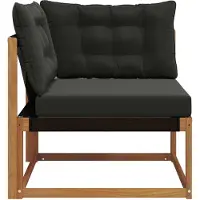 vidaXL Outdoor Ecksofa Massives Akazienholz und Textilene Natur