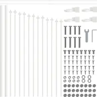 vidaXL Gartenzaun WOERDEN 7 stk. 170 x 115 cm Weiß